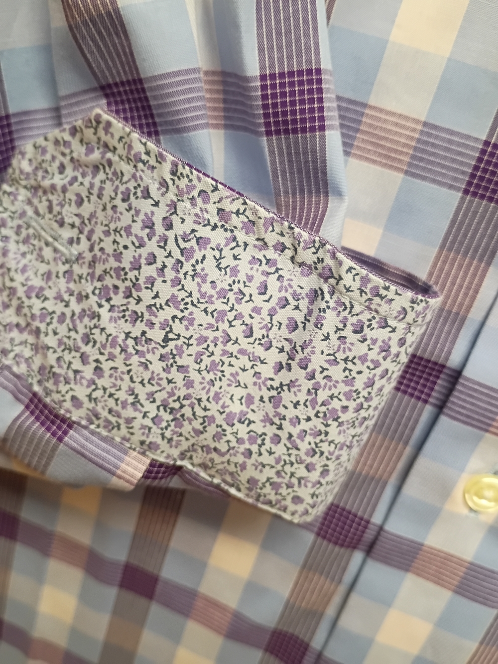 Egara XXL Slim Fit Button-Up Shirt in Blue and White Microprint LOT OF 2 SHIRTS - Picture 5 of 10